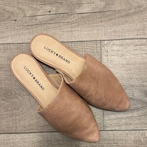 Lucky Brand Women's Brown Slip-On Mules